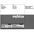 REVOX A50 Instrukcja Obsługi